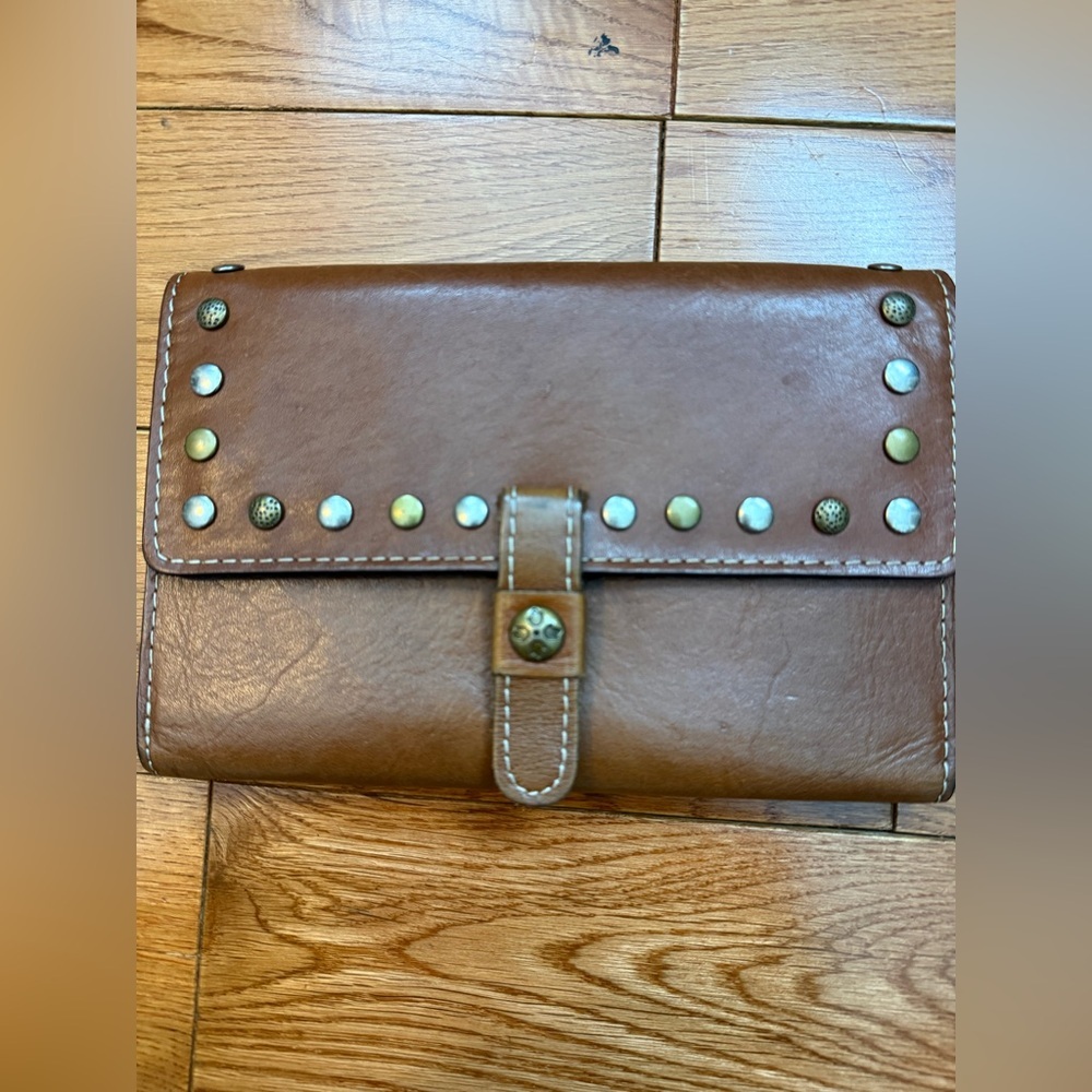 Patricia Nash Colli Flap Leather Studded Wallet